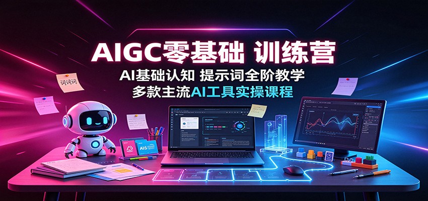零基础AIGC训练营：GPT提示词全阶教学+Kimi/Gamma等主流AI工具实操
