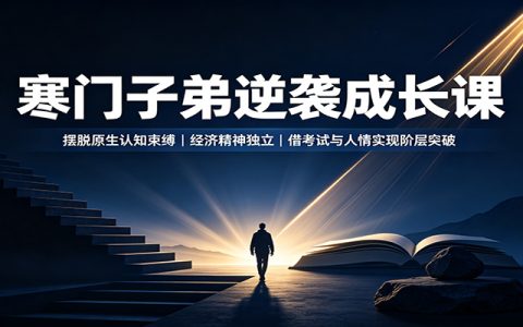 寒门体制内逆袭课：摆脱原生认知束缚，经济精神独立，吃透人情规则实现阶层跃升