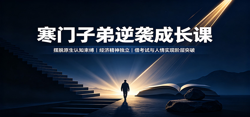 寒门体制内逆袭课：摆脱原生认知束缚，经济精神独立，吃透人情规则实现阶层跃升