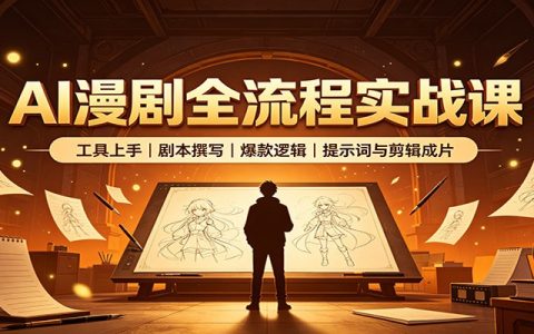 AI漫剧全流程实战课：从剧本到剪辑，爆款提示词与工具应用