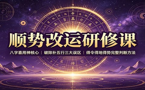 八字喜用神实战课：得令得地得势判断法，破除补五行误区，流年行业择业应用