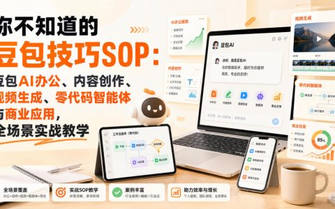 豆包AI全场景实战：办公技巧、内容创作、视频生成、零代码智能体与商业应用教学