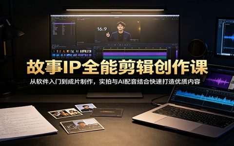 故事IP全能剪辑课：剪映实操+AI配音，从零基础到成片制作，新手快速打造爆款短视频