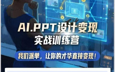 AI+PPT设计变现训练营，90天接单实战，AI工具赋能副业赚钱