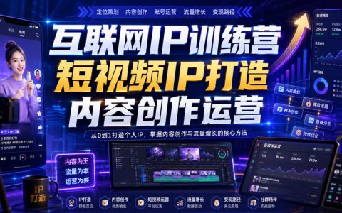 互联网IP训练营：短视频IP打造与内容创作运营全攻略