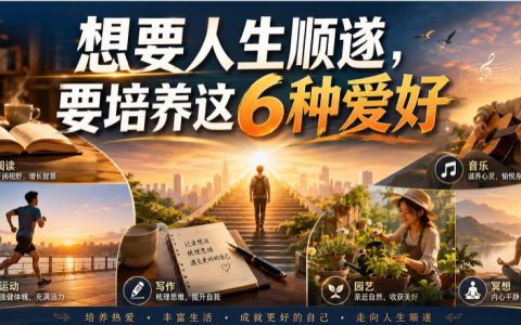 想要人生顺遂，培养这6种爱好：运动、沉浸、构建、表达、连接、赚钱