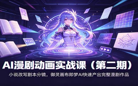 AI漫剧实战课：小说改剧本分镜，御灵画布即梦剪映出3D短剧