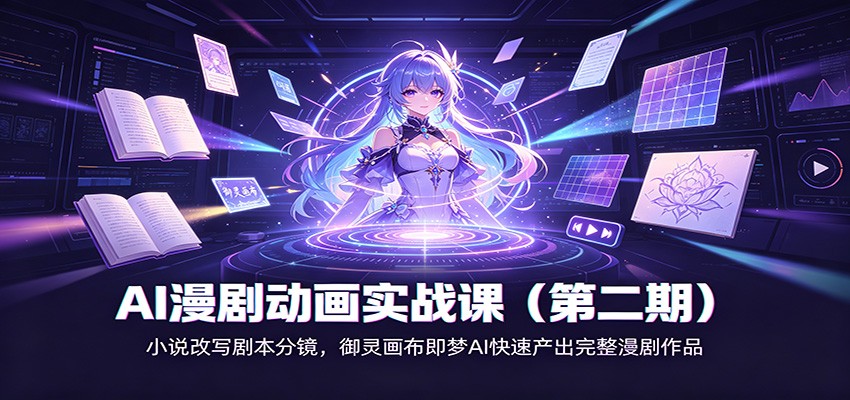 AI漫剧实战课：小说改剧本分镜，御灵画布即梦剪映出3D短剧