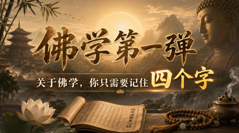 佛学入门核心：记住这四个字，搞懂概念与逻辑，告别玄学空谈