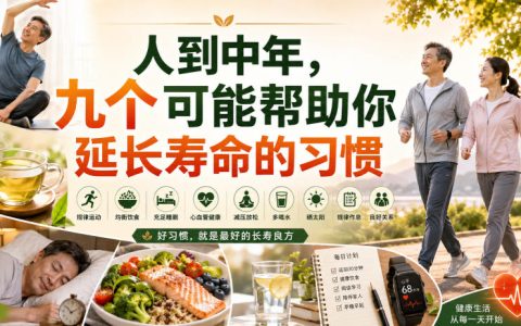 人到中年必看！九个延长寿命的养生习惯，防心血管病抗衰老
