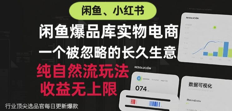 闲鱼小红书实物电商自然流玩法，选品定成败，长久收益无上限