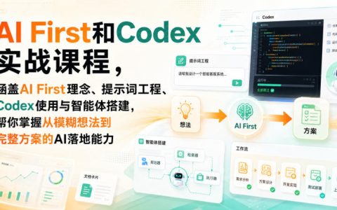 AI First与Codex实战：提示词工程+智能体搭建，从想法到落地的AI应用课