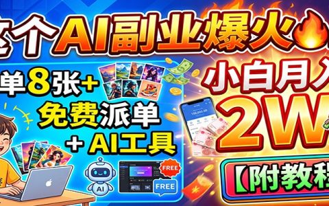 AI微课制作副业，免费派单+AI工具，小白变现2W【附教程】