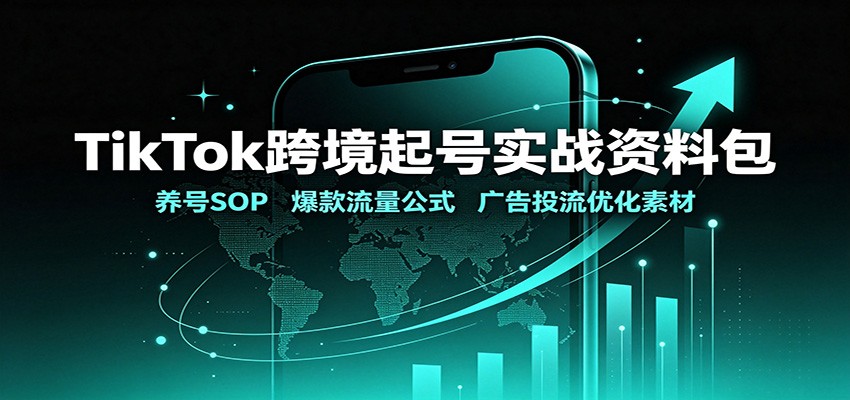 TikTok跨境起号实战资料包：养号SOP+爆款流量公式+广告投流优化