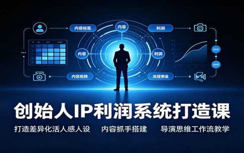 创始人IP利润系统课：差异化活人感人设+45个内容抓手+导演思维工作流
