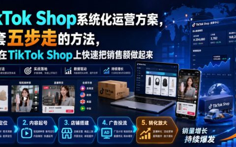 TikTok Shop五步运营法：选品避坑+创作者联盟+广告投放，6个月做到亚马逊5%销售额