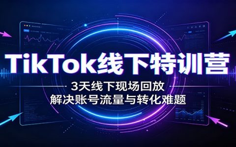 TikTok线下特训营3天实录：账号起号爆款打造与带货转化，跨境卖家避坑实战