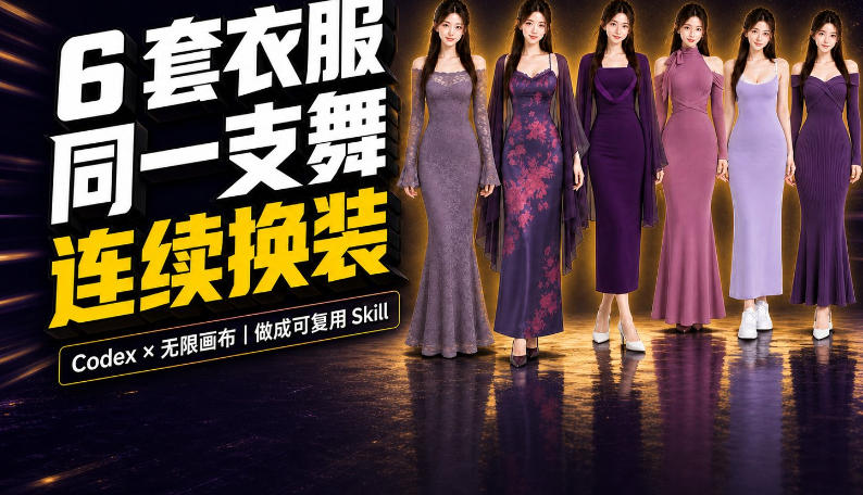 2026 AI换装视频制作教程：同一支舞6套衣服按顺序切换
