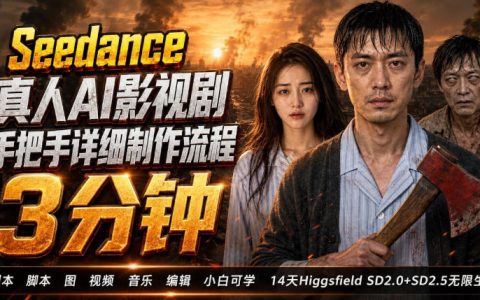 3分钟真人AI短剧制作全流程，Seedance 2.0手把手教程