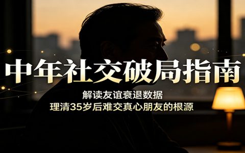 35岁后难交真心朋友？友谊衰退数据揭秘，3招破局无效社交