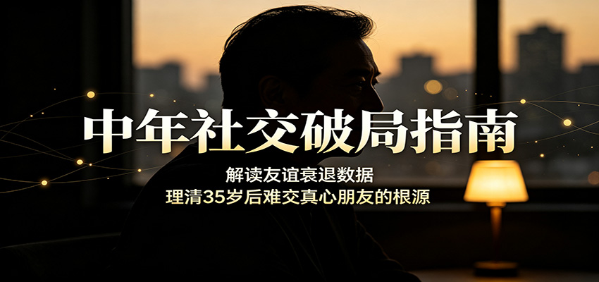 35岁后难交真心朋友？友谊衰退数据揭秘，3招破局无效社交