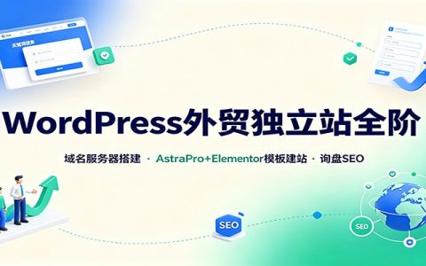 WordPress外贸建站全阶：域名服务器+Elementor模板+SEO询盘优化