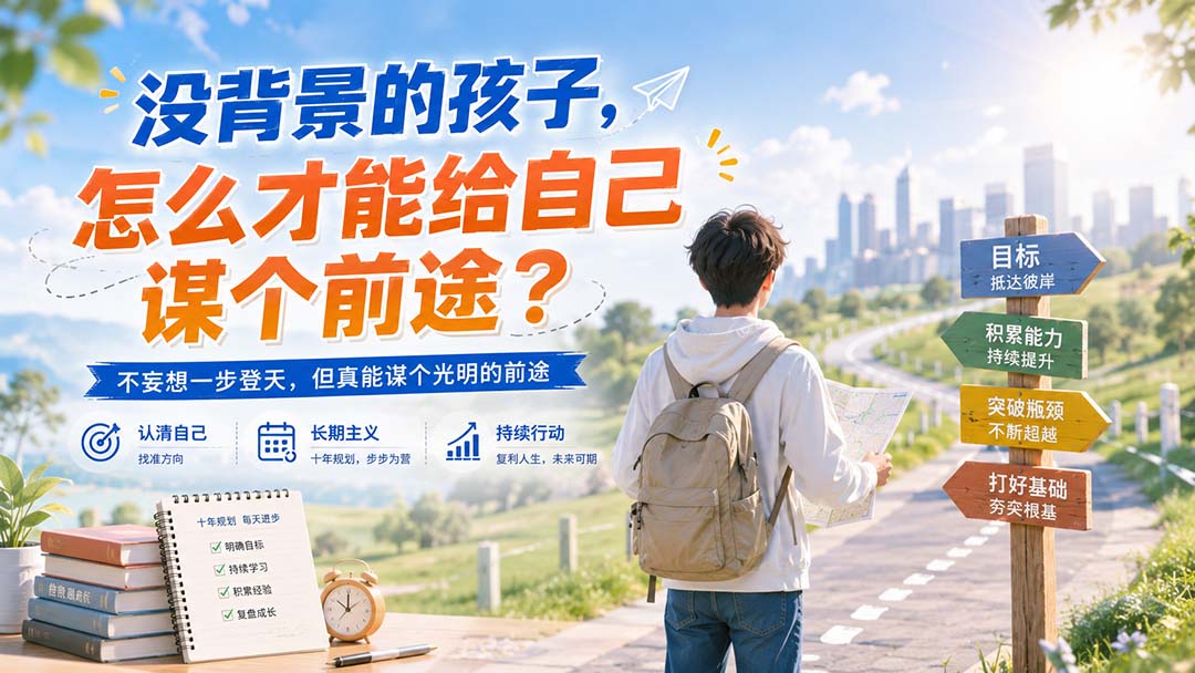 2026 没背景没资源，年轻人如何靠努力谋个好前途？