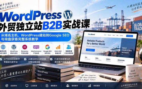 WordPress外贸B2B独立站实战：建站、Google SEO与询盘获客