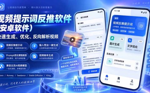 视频提示词反推软件安卓版，AI视频Prompt生成优化工具
