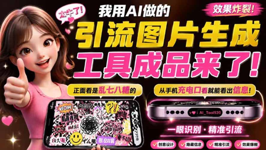 自媒体引流黑科技：微信暗藏图片防封工具，AI写码白嫖攻略