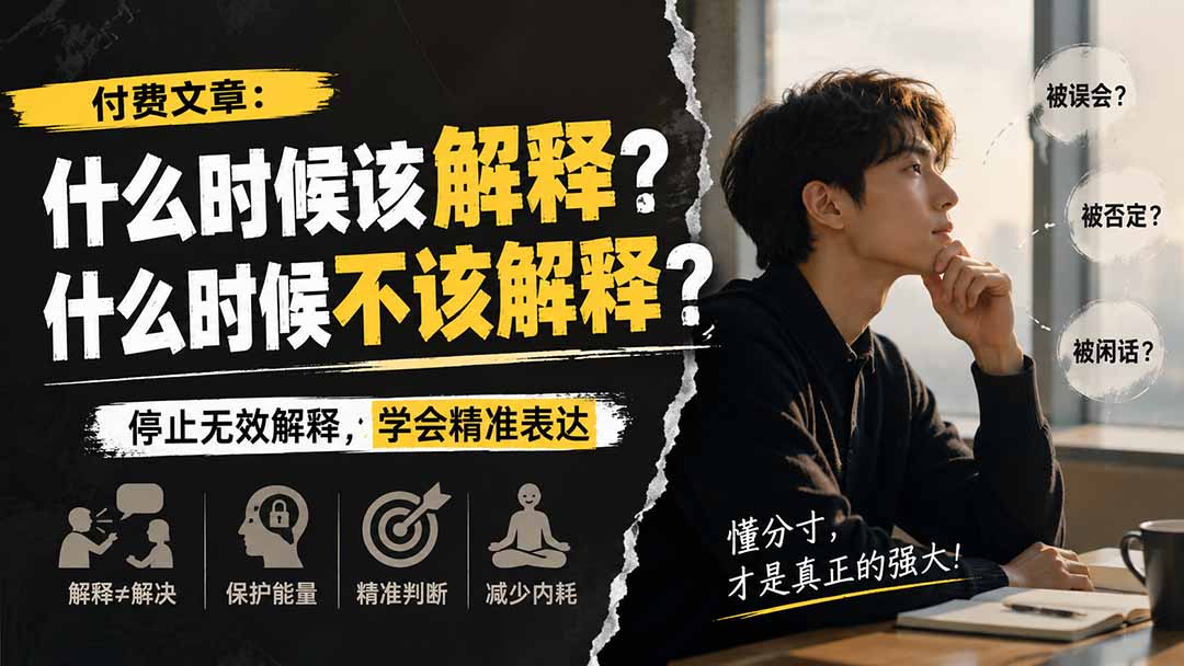 2026 付费文章该不该解释？高段位解释与不解释的边界智慧