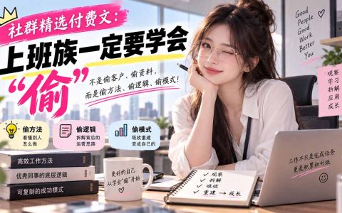 上班族必学能力：学会偷方法逻辑模式，打破职场麻木与无成长