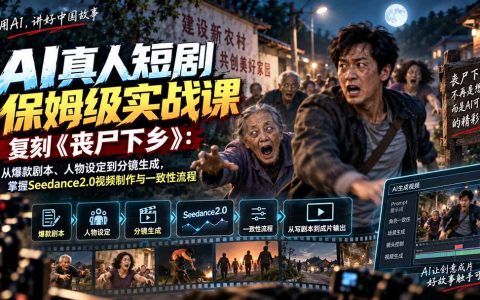 AI真人短剧实战：Seedance2.0视频生成与人物一致性全流程