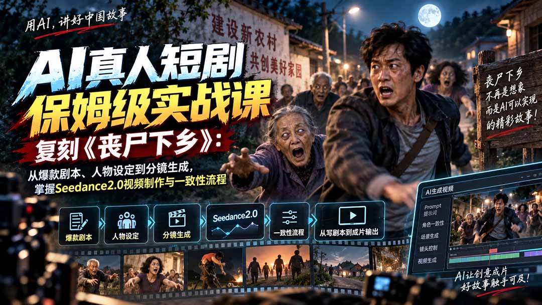 AI真人短剧实战：Seedance2.0视频生成与人物一致性全流程