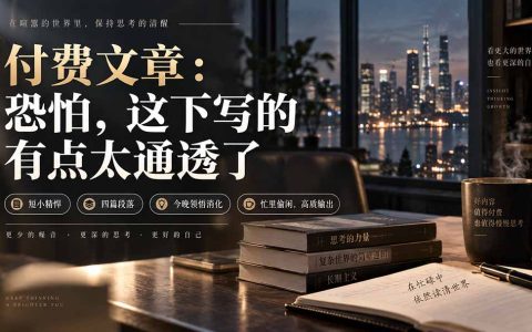 灏泽付费文章：通透剖析财富与人性，助你突破认知困局