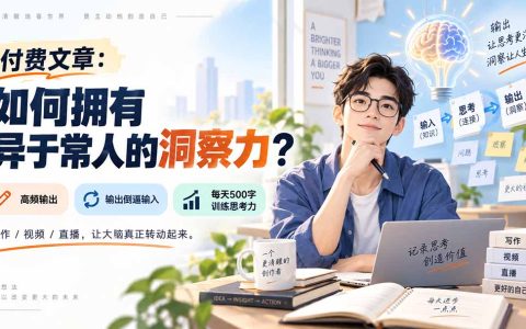 每天写500步骤字输出倒逼输入，如何拥有异于常人的洞察力？