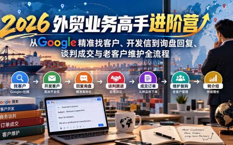 2026外贸进阶营：Google找客户开发信询盘谈判成交维护全流程