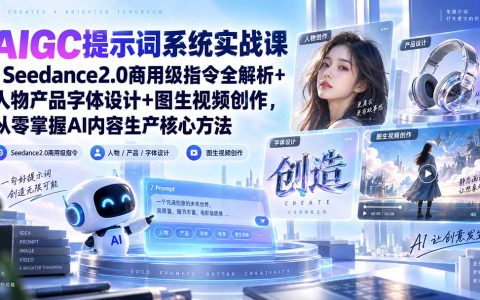 AIGC提示词系统实战课｜Seedance2.0商用指令+图生视频全解析