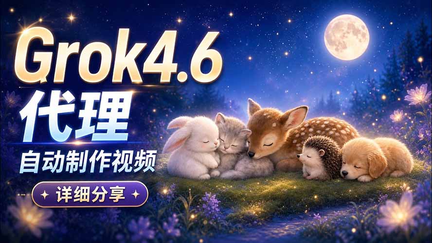 Grok 4.6 Agent自动做视频全流程：从提示词到成片实操教程