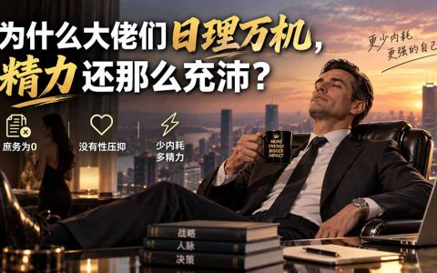 大佬精力管理秘诀：日理万机不累，如何消除内耗提升能量