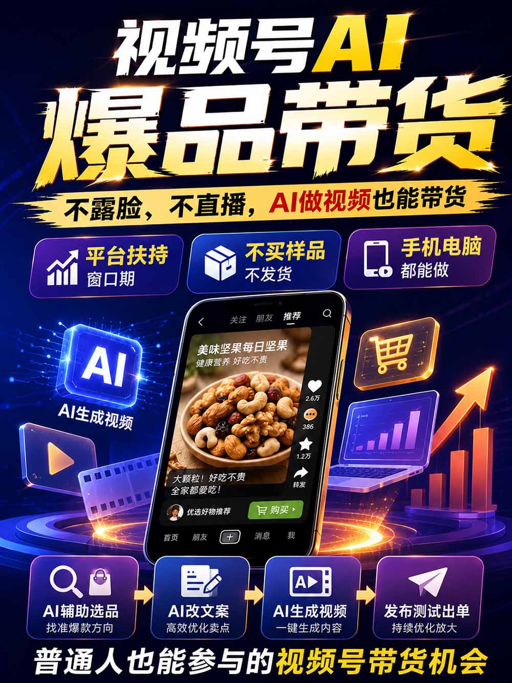 2026视频号AI带货训练营｜不露脸不直播，AI做视频赚佣金