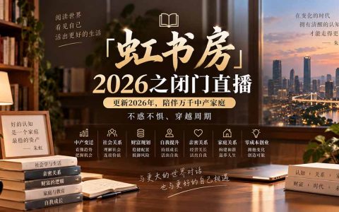 虹书房2026闭门直播更新｜中产家庭穿越周期社会学课