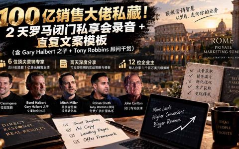 直复营销文案模板+邮件变现与付费广告扩量实战私享会