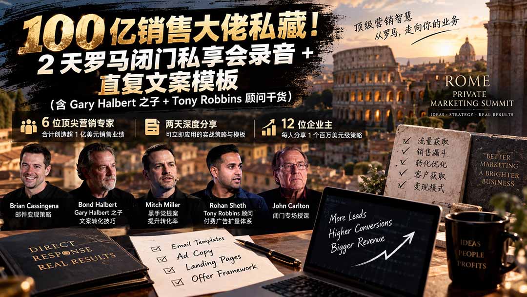 直复营销文案模板+邮件变现与付费广告扩量实战私享会