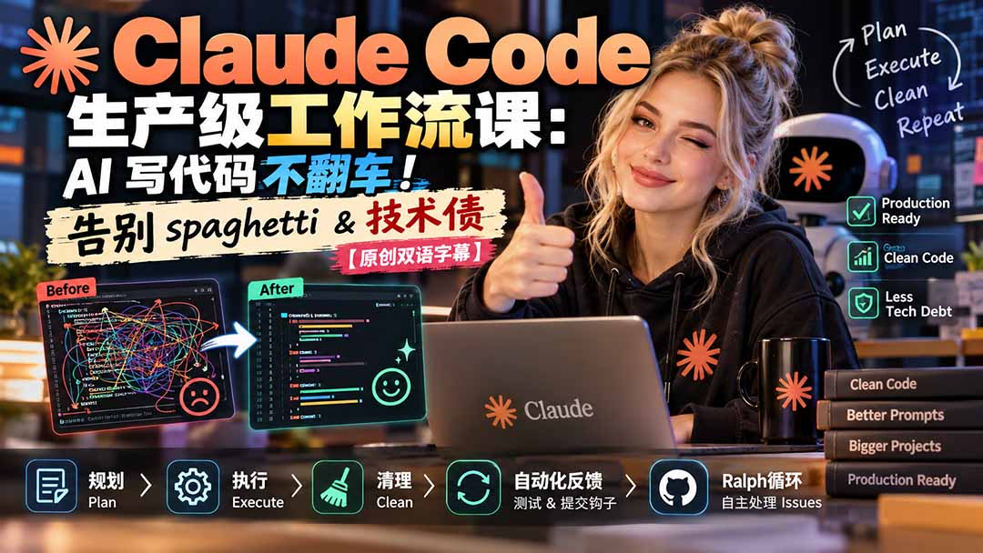 Claude Code生产级工作流：AI写代码不翻车，告别技术债