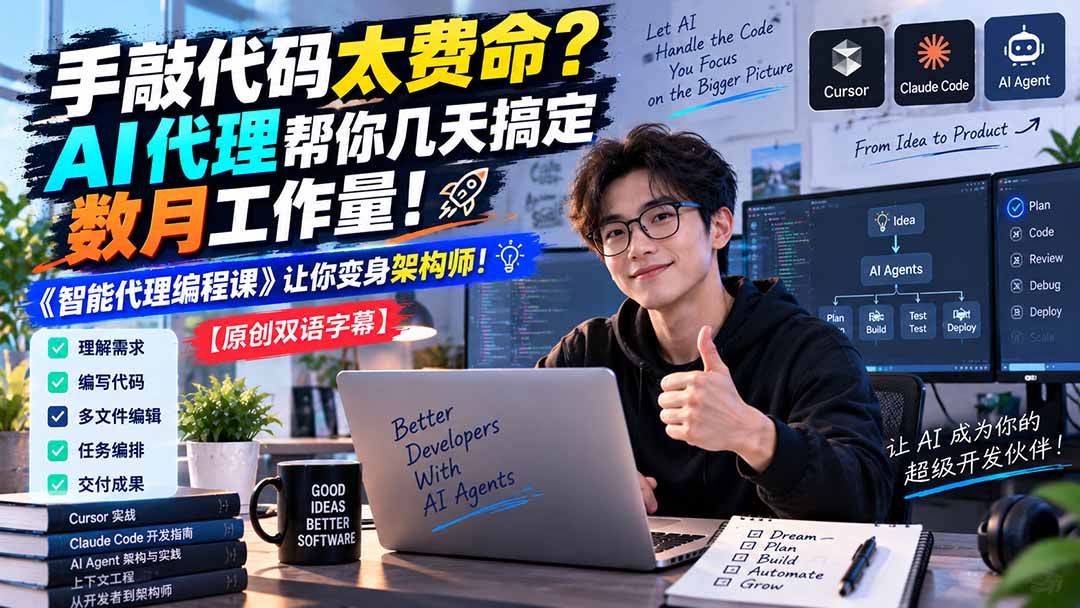 AI编程课：智能体代理开发实战，Cursor+Claude Code从入门到架构师