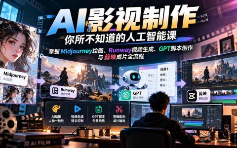AI影视制作全流程：Midjourney绘图+Runway视频+GPT脚本+剪映成片