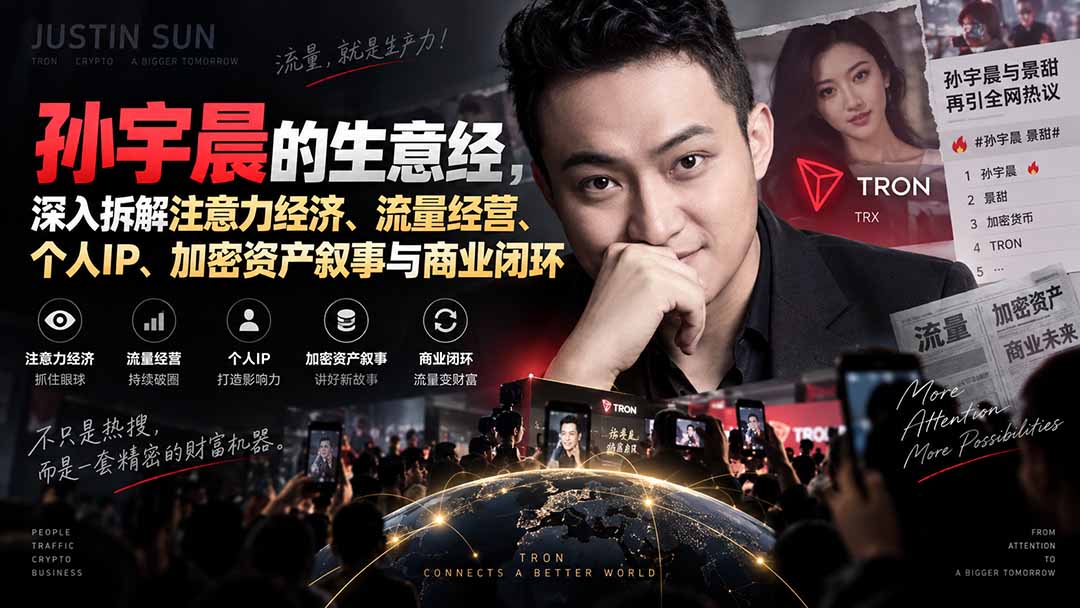 孙宇晨生意经：注意力经济与流量IP打造，解密加密资产商业闭环