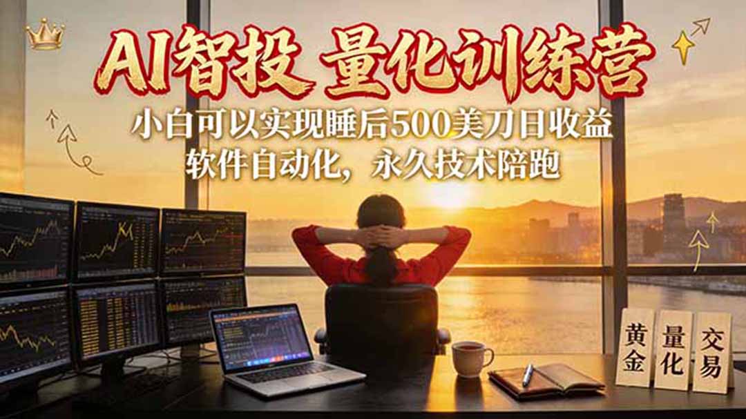 AI智投EA量化训练营第三期｜黄金期货MT4/MT5多策略防爆实操课