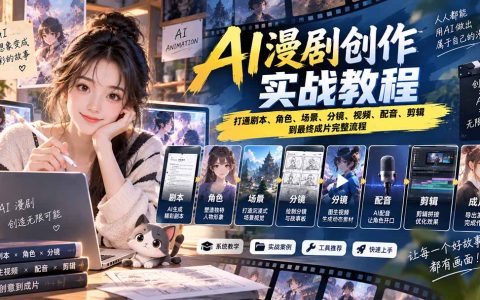 2026 AI漫剧创作实战教程：零基础剧本分镜图生视频配音剪辑全流程